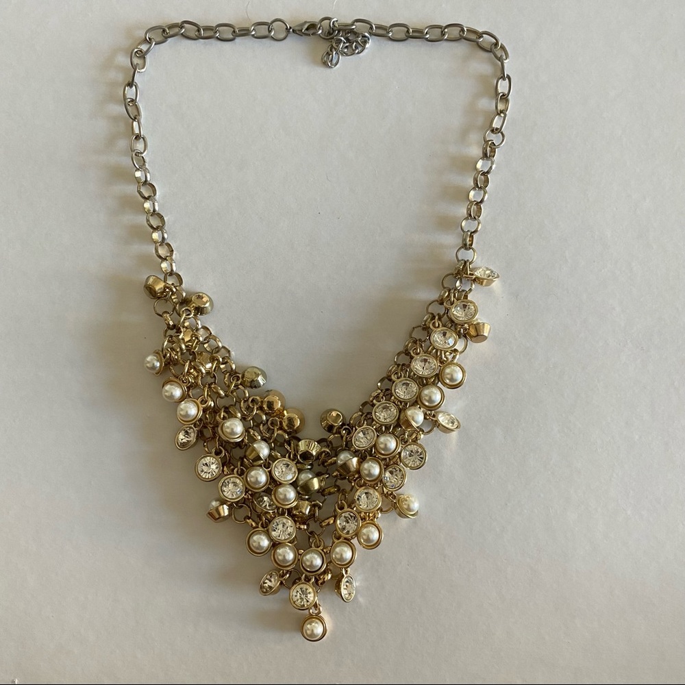 Gold Diamond Statement Necklace